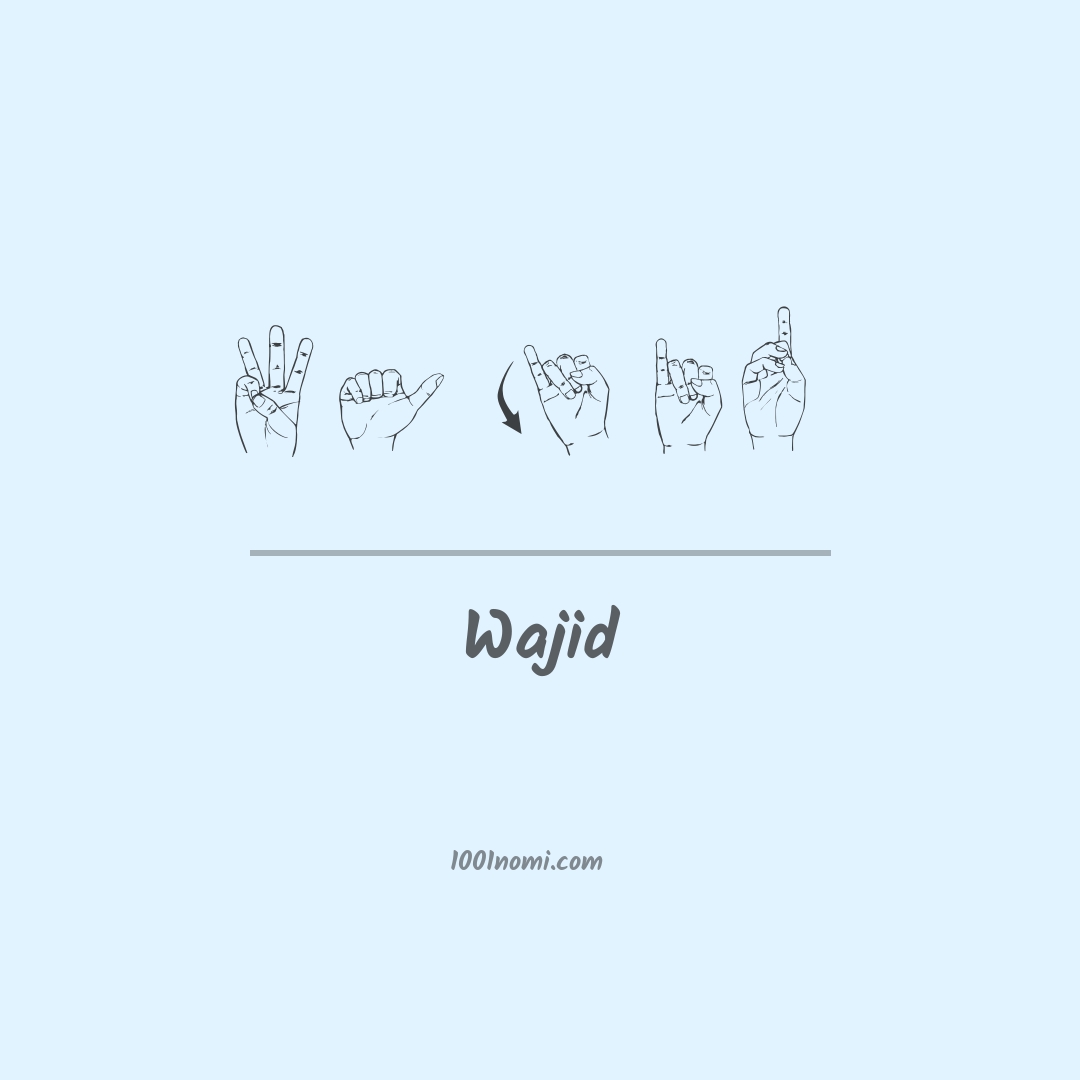 Wajid nella lingua dei segni