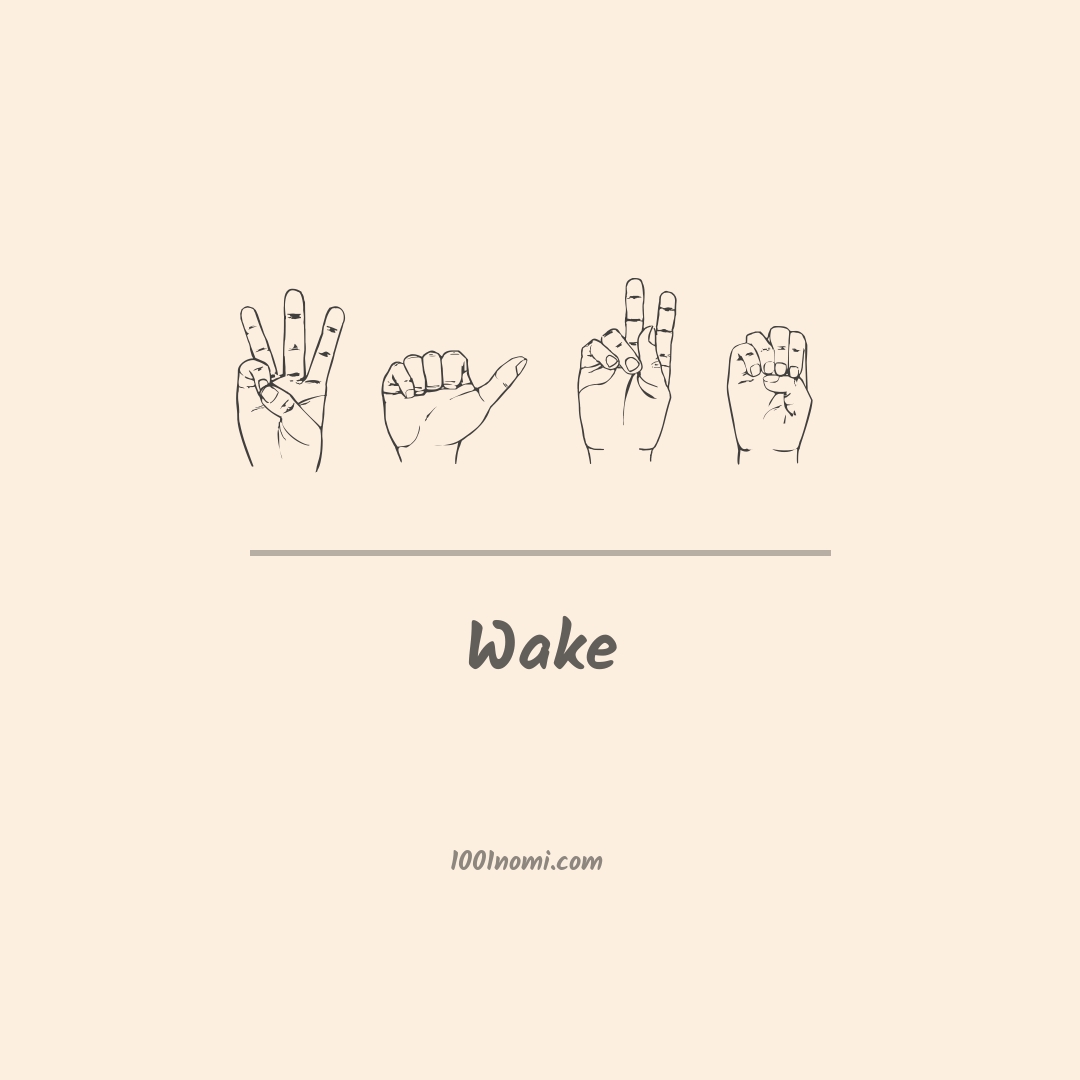 Wake nella lingua dei segni