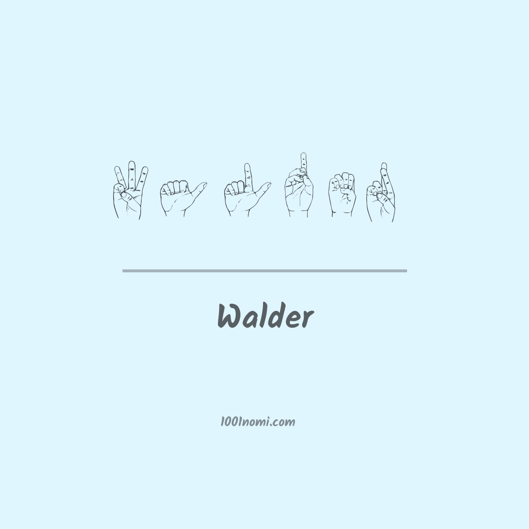 Walder nella lingua dei segni