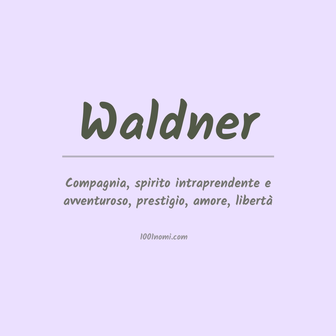 Significato del nome Waldner