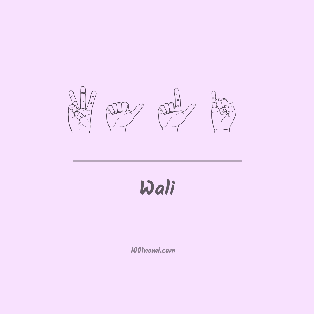 Wali nella lingua dei segni
