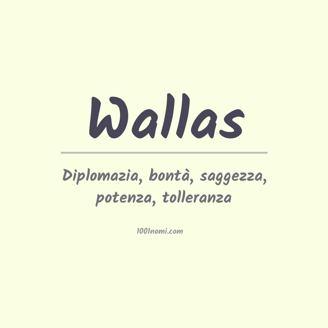 Significato del nome Wallas Significato del nome Wallas