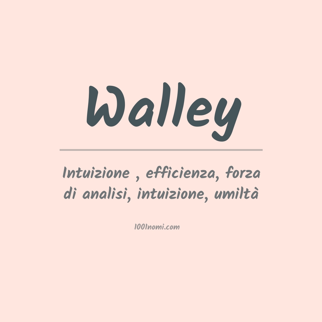 Significato del nome Walley