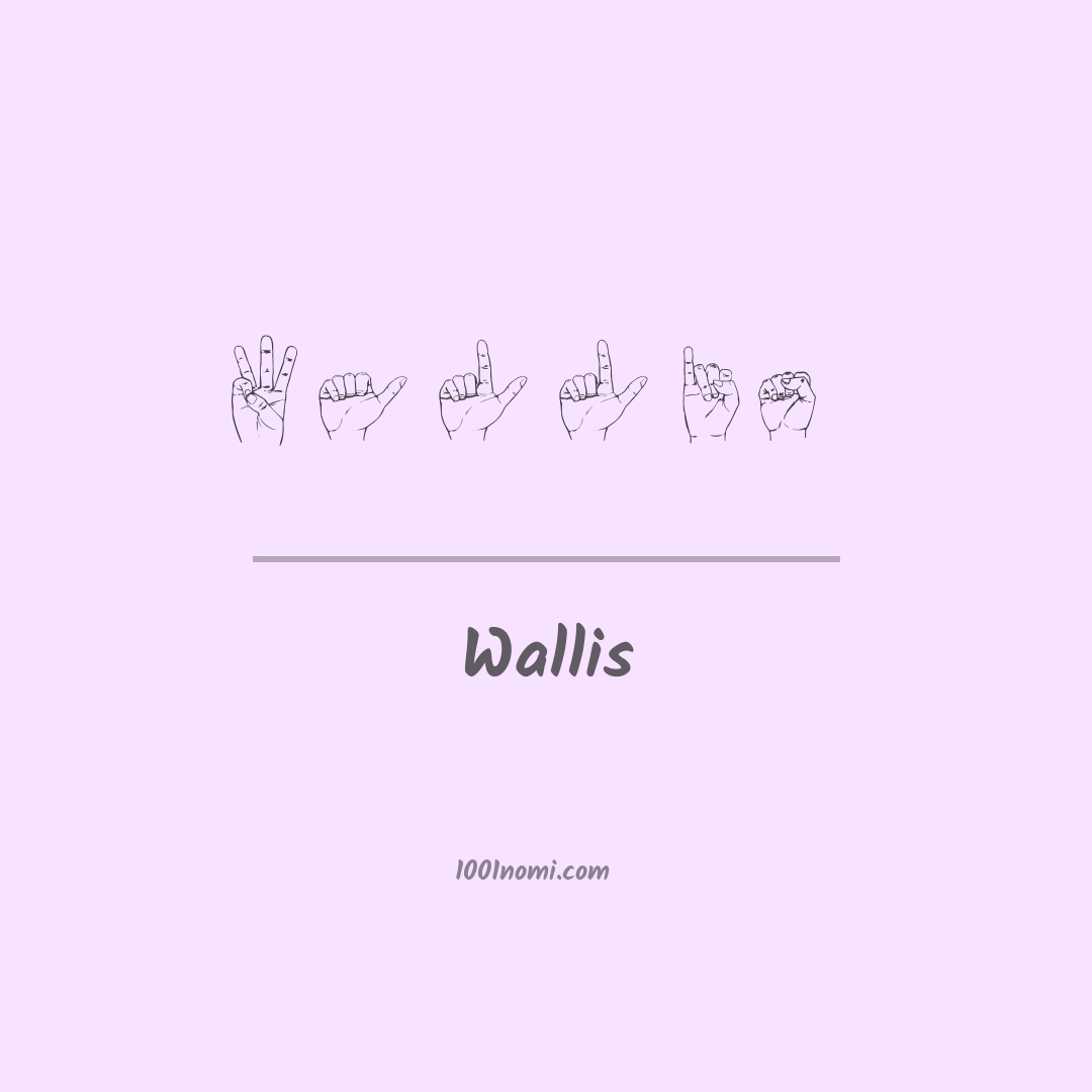 Wallis nella lingua dei segni