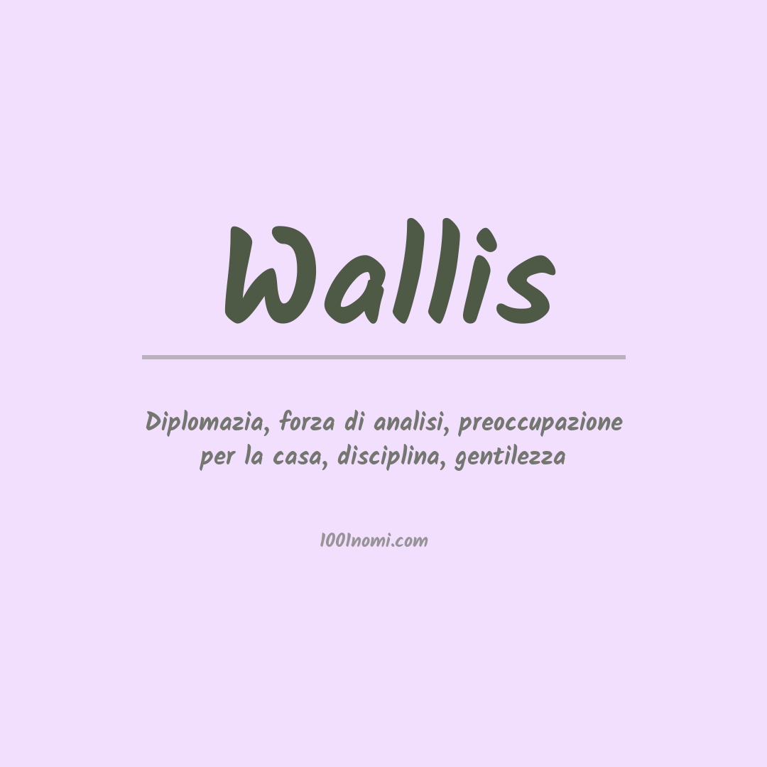 Significato del nome Wallis