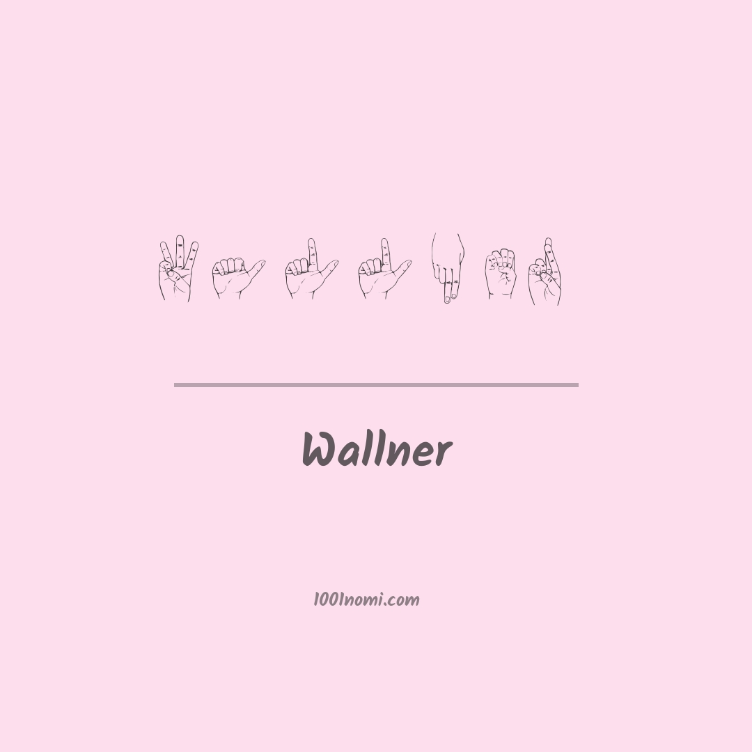 Wallner nella lingua dei segni