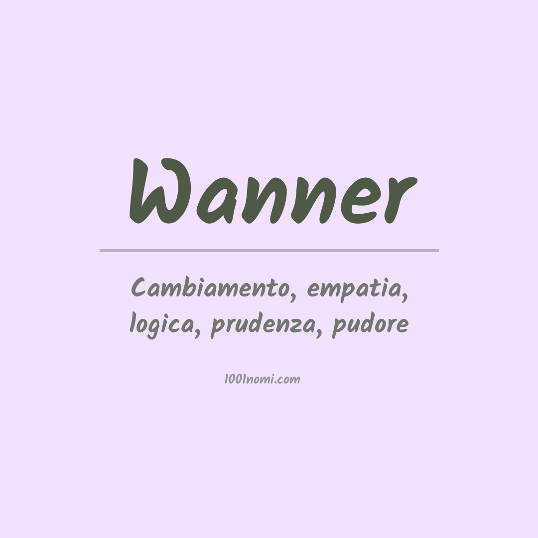 Significato del nome Wanner