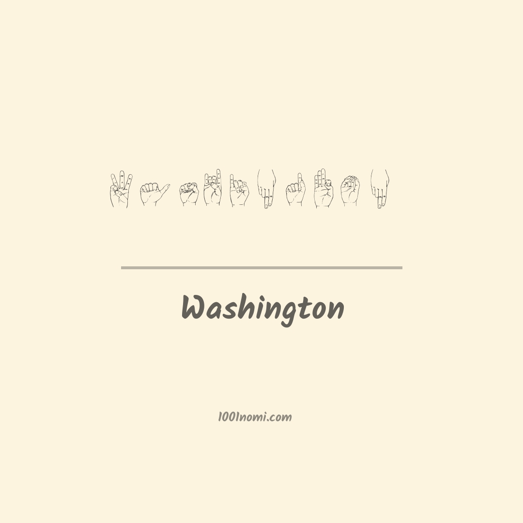 Washington nella lingua dei segni