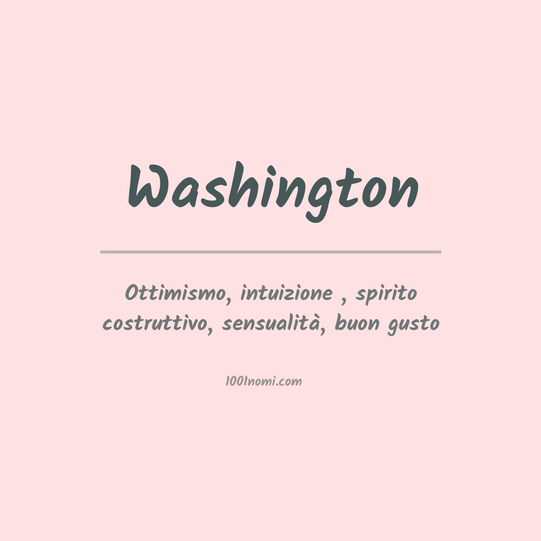Significato del nome Washington