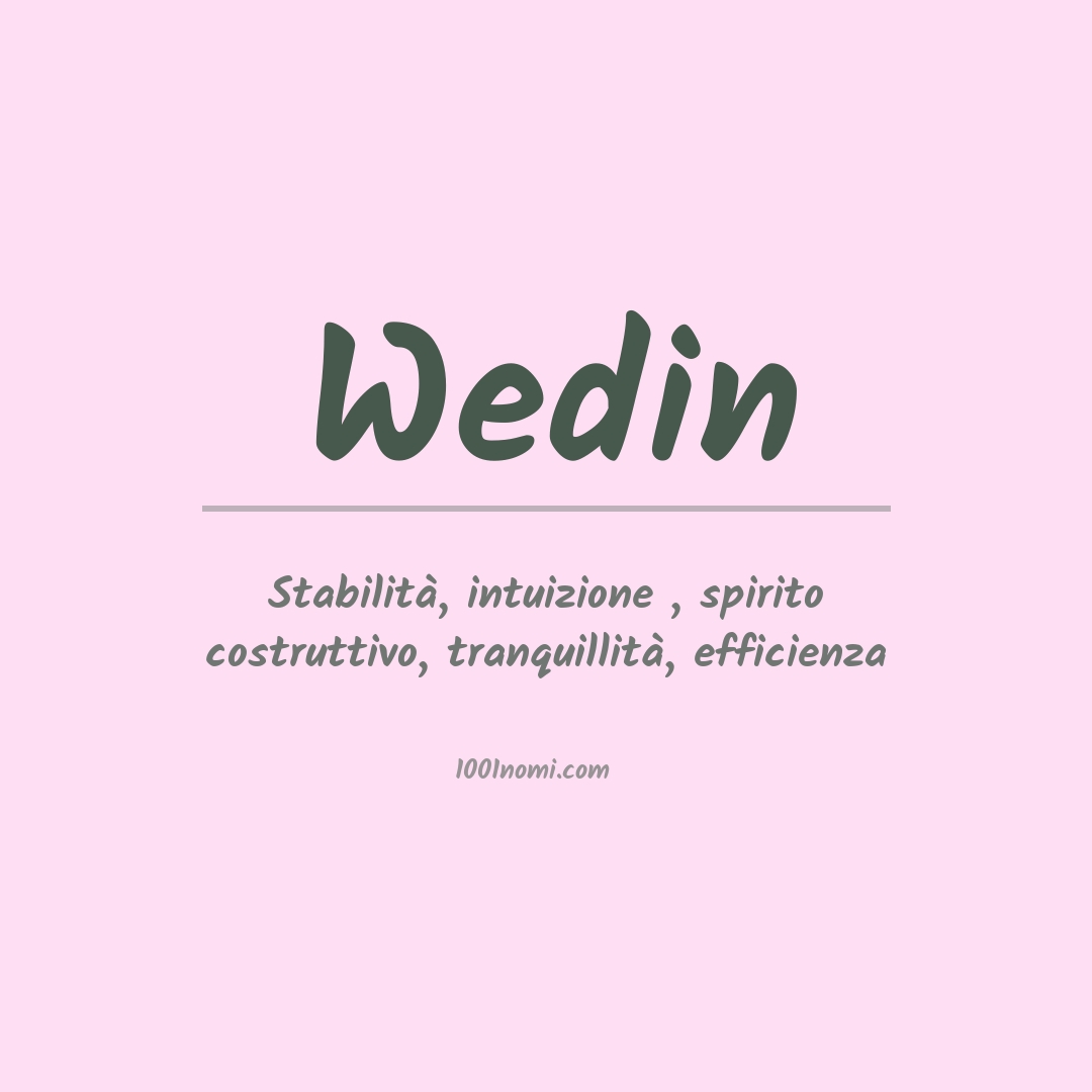 Significato del nome Wedin