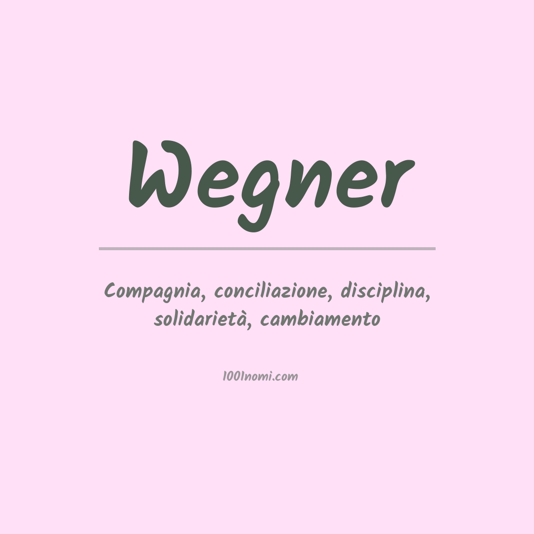 Significato del nome Wegner