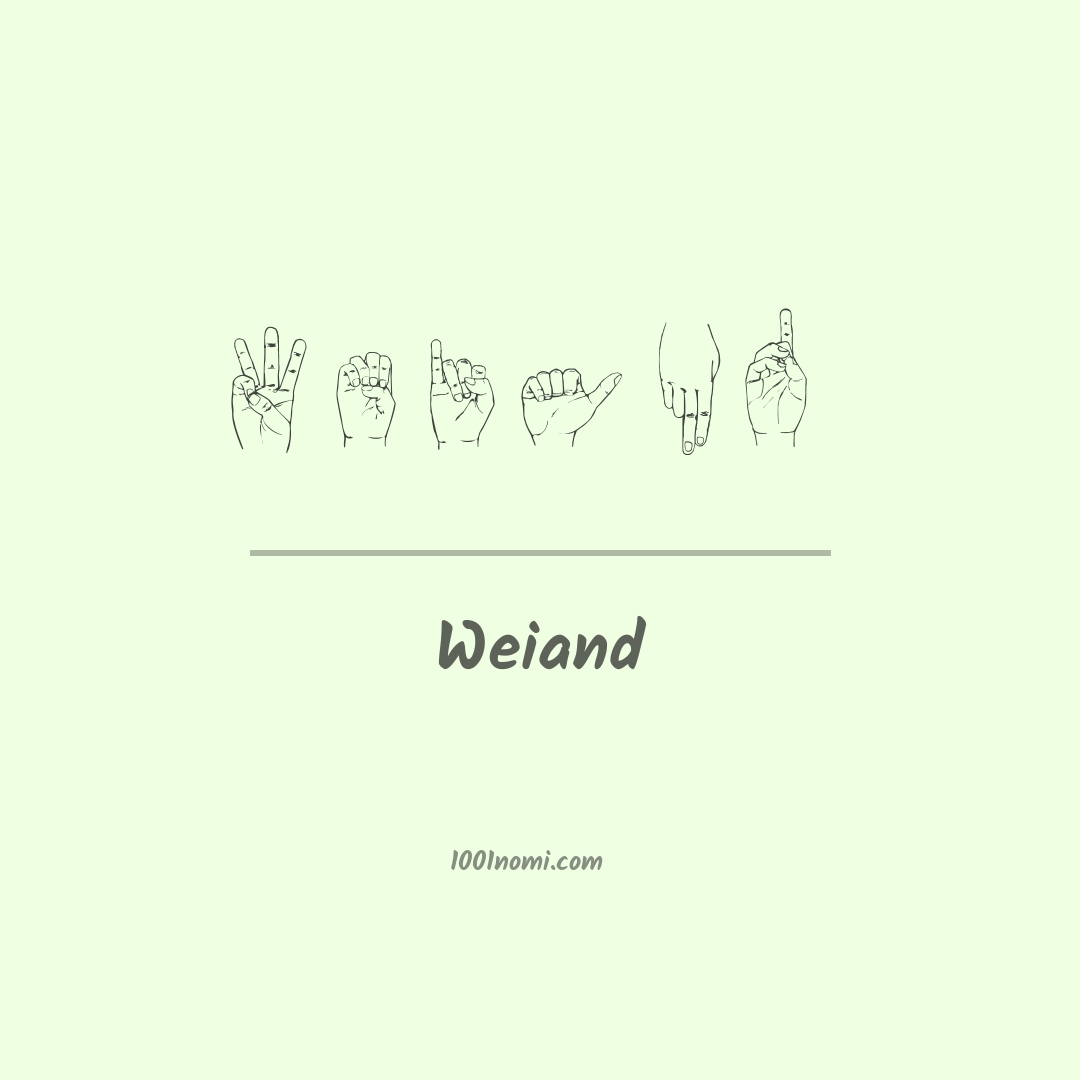 Weiand nella lingua dei segni Weiand nella lingua dei segni