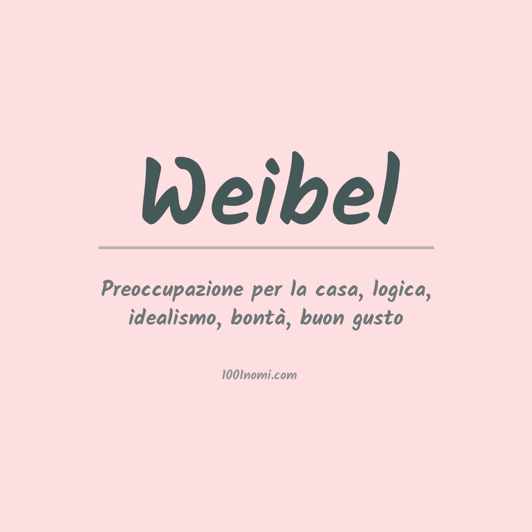 Significato del nome Weibel