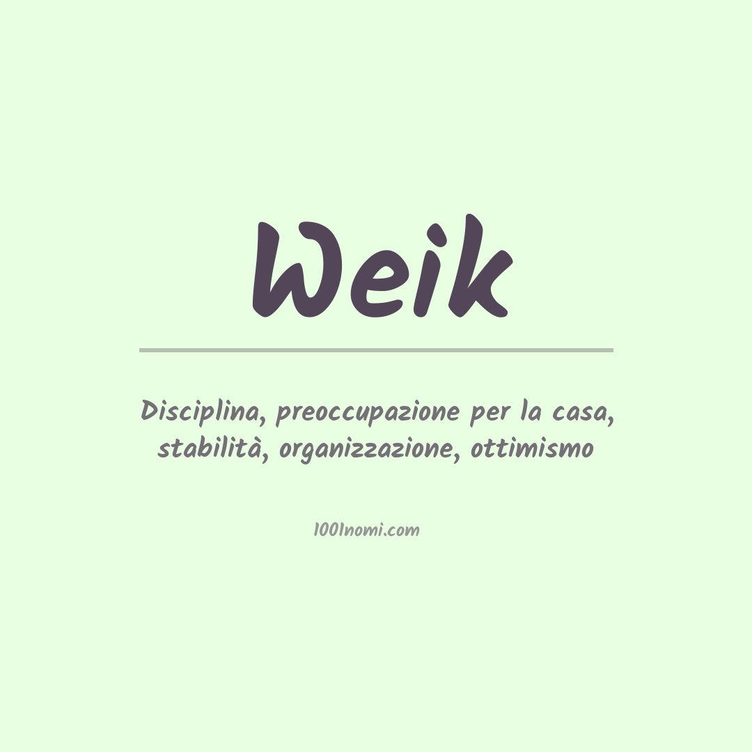 Significato del nome Weik