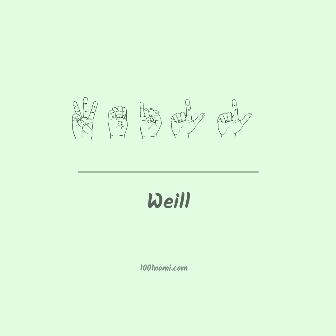 Weill nella lingua dei segni Weill nella lingua dei segni