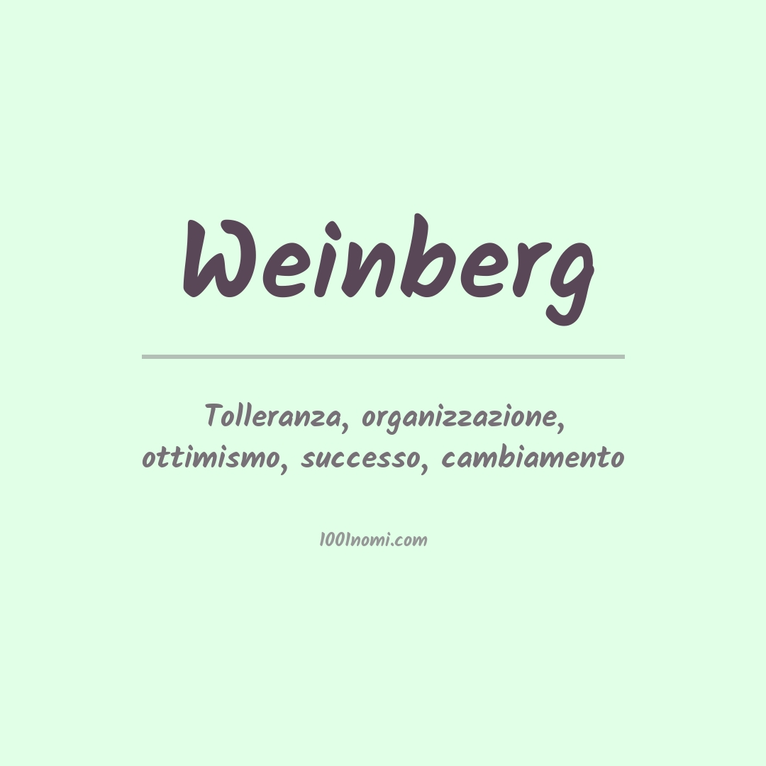 Significato del nome Weinberg Significato del nome Weinberg