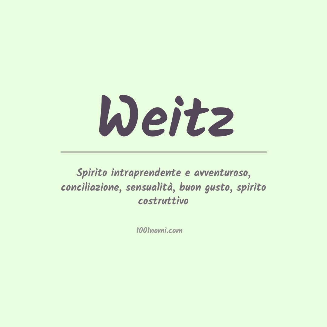 Significato del nome Weitz