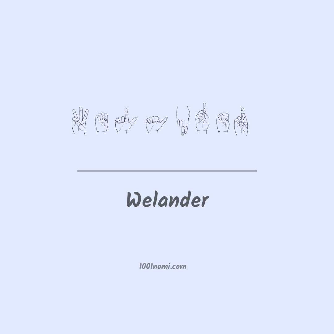 Welander nella lingua dei segni