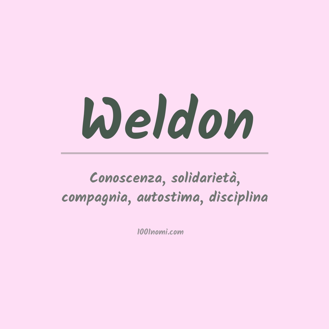 Significato del nome Weldon