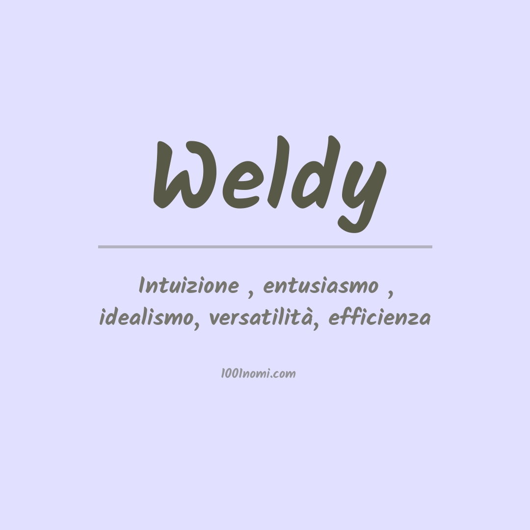 Significato del nome Weldy