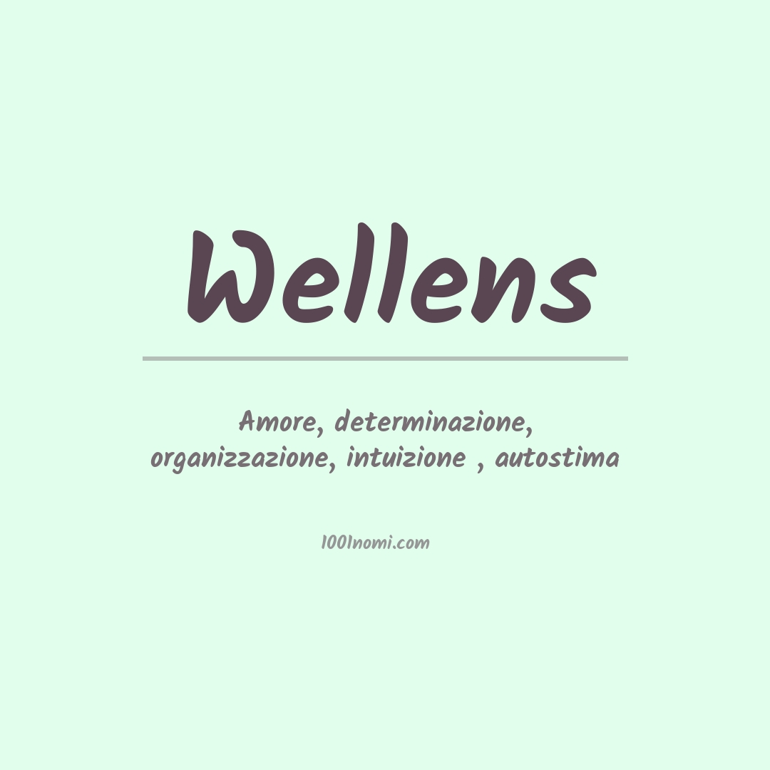 Significato del nome Wellens