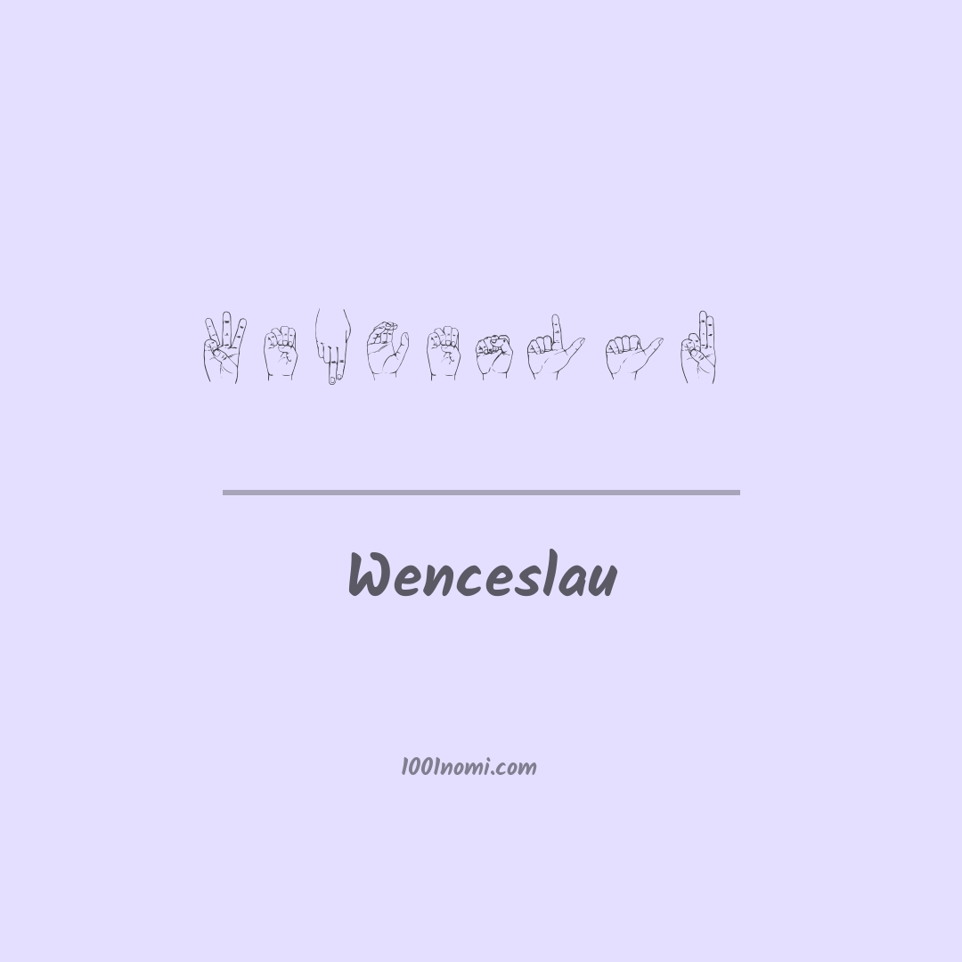Wenceslau nella lingua dei segni