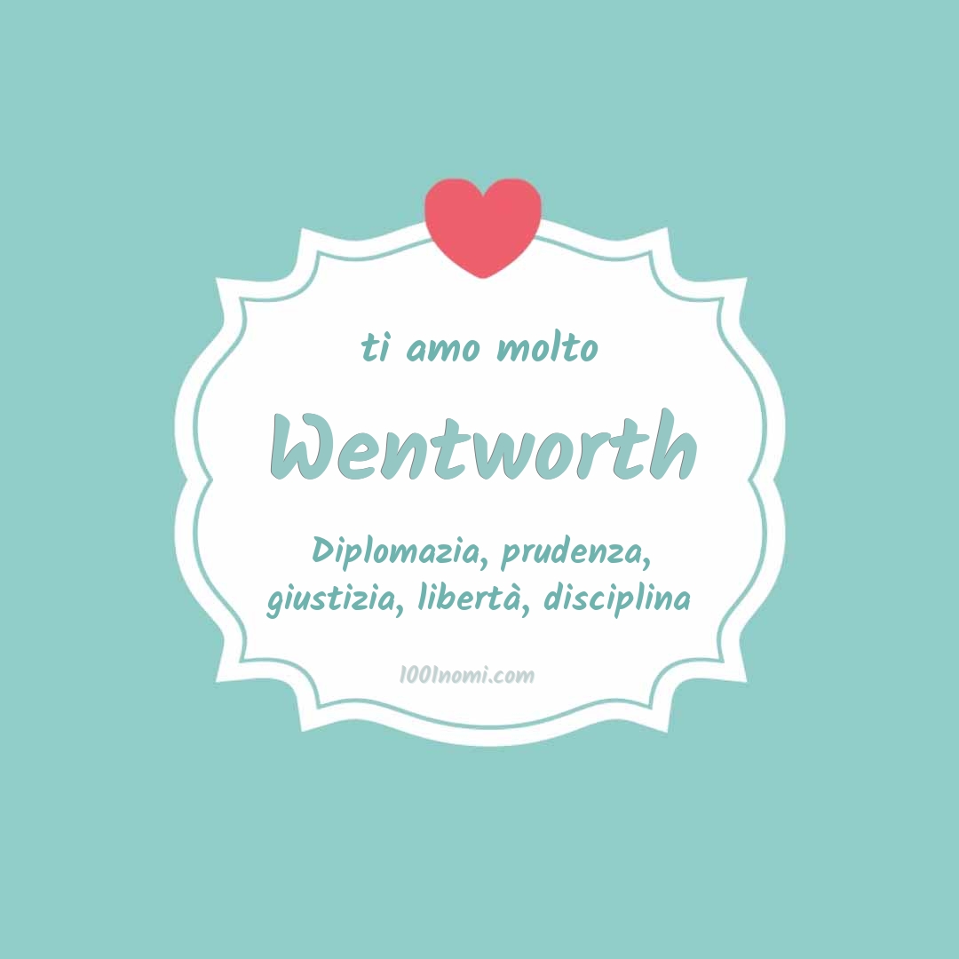 Ti amo molto Wentworth