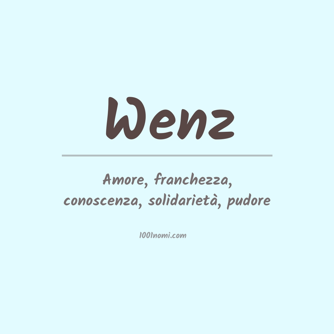 Significato del nome Wenz