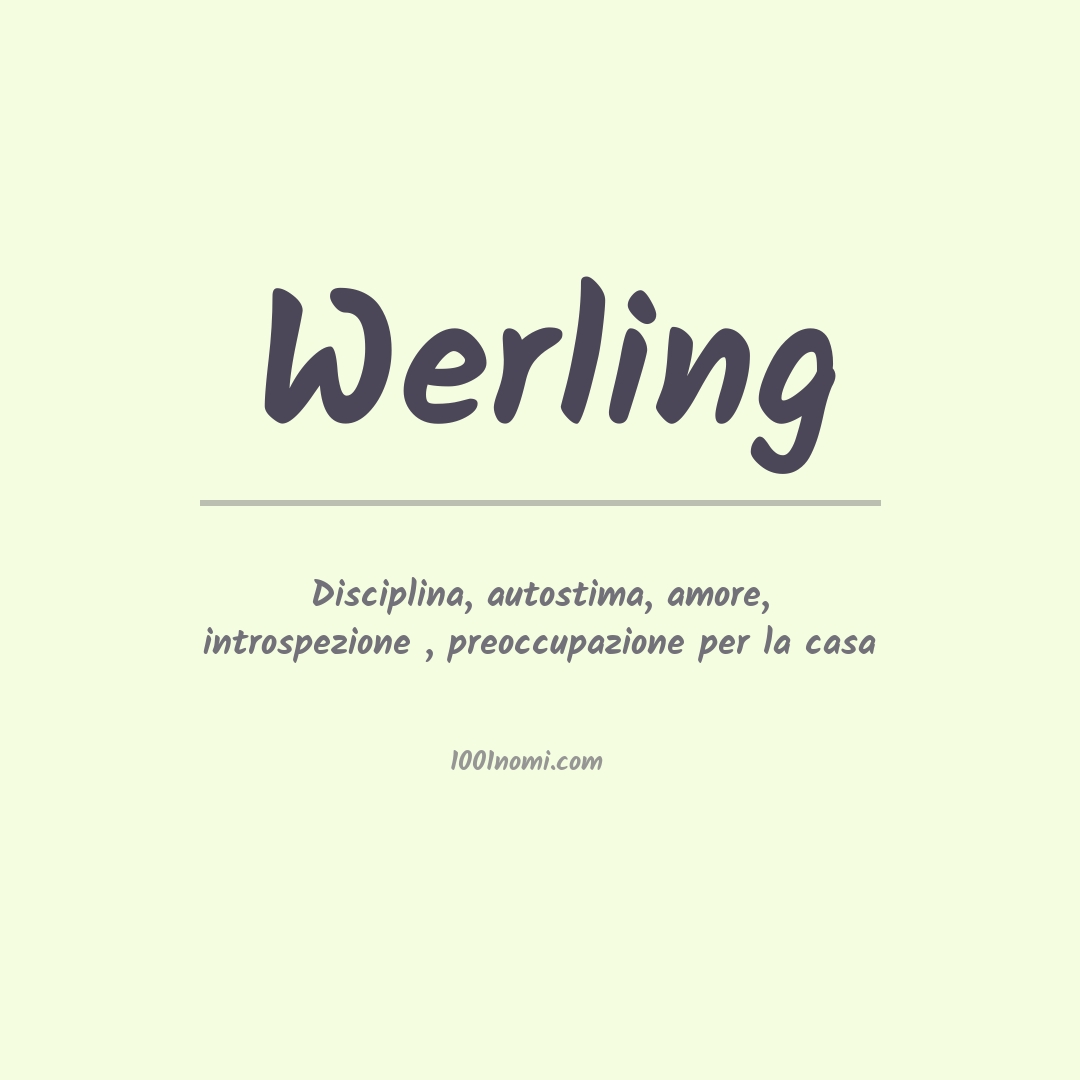 Significato del nome Werling