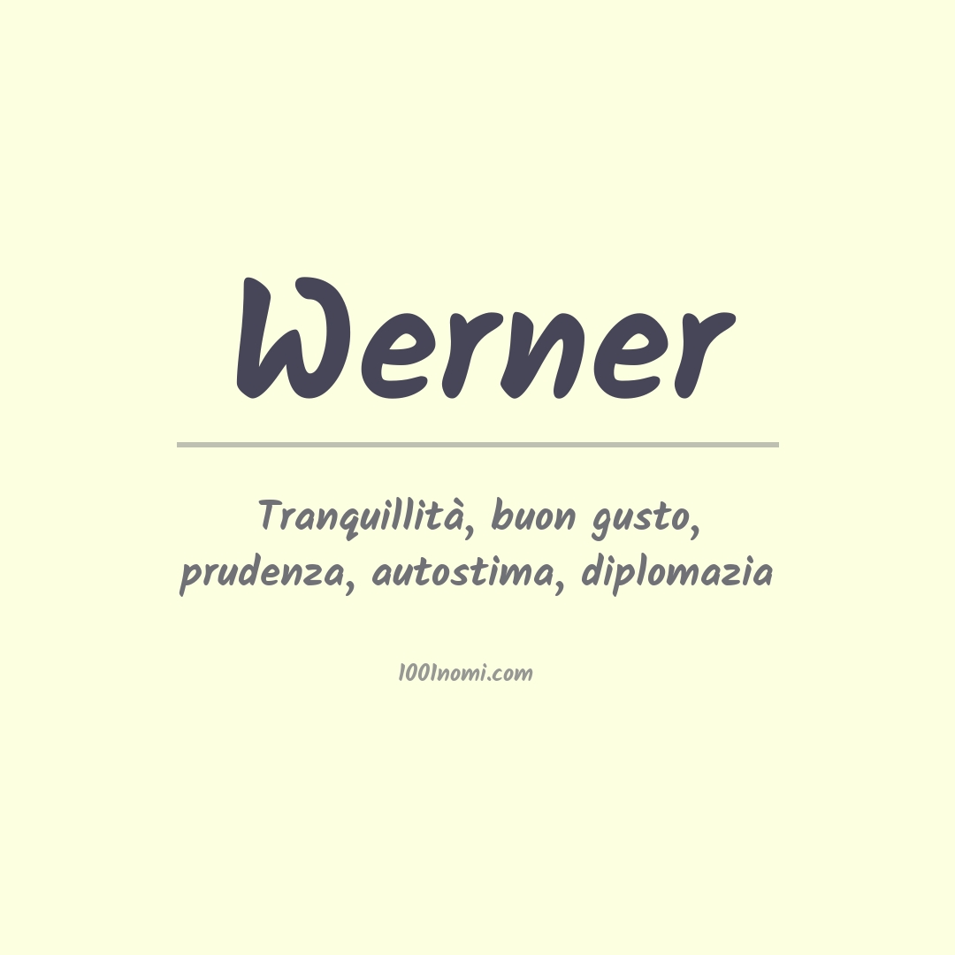 Significato del nome Werner