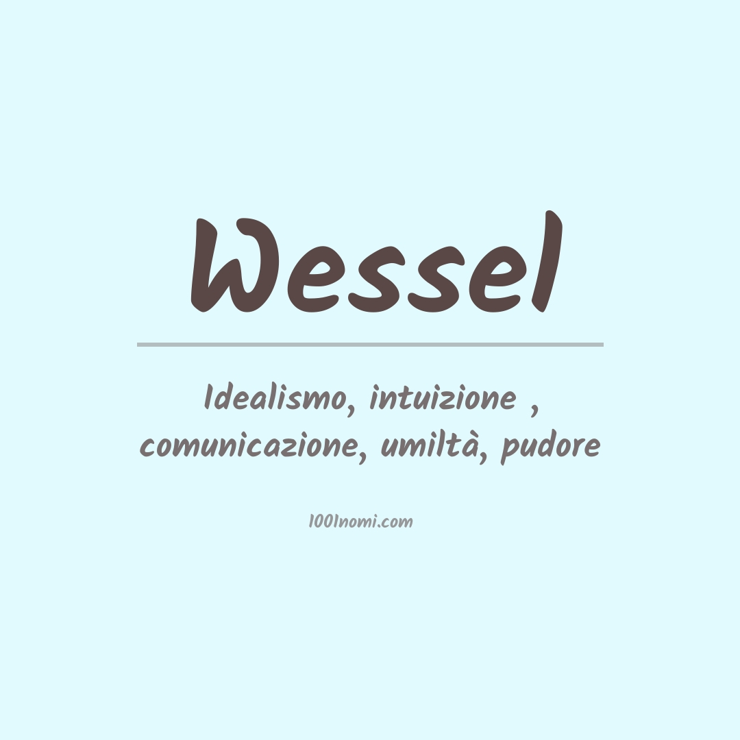 Significato del nome Wessel