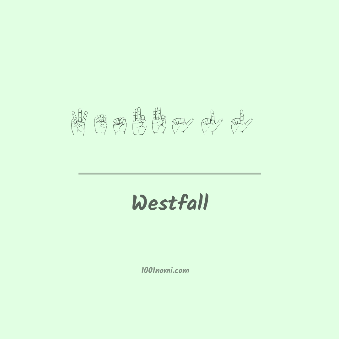Westfall nella lingua dei segni