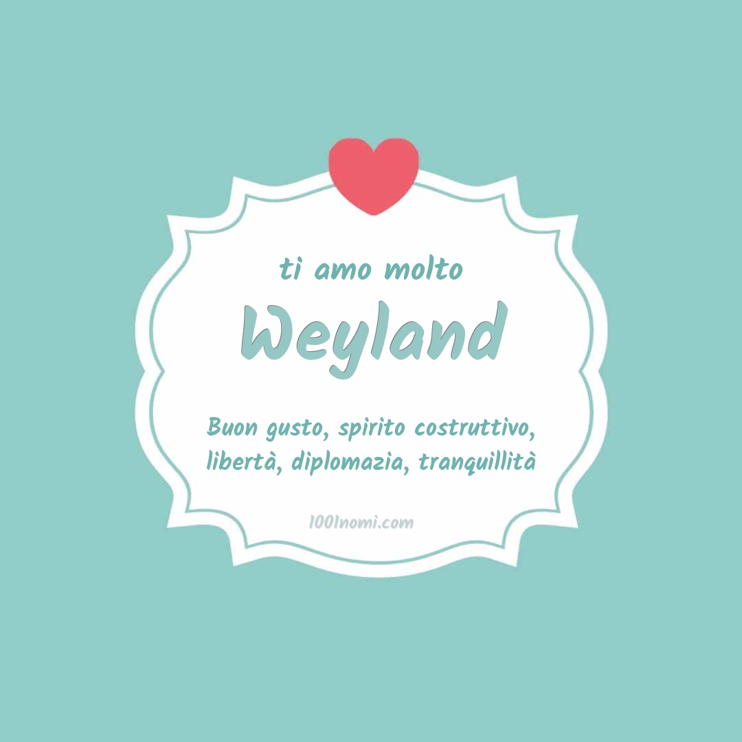 ti amo molto Weyland Ti amo molto Weyland