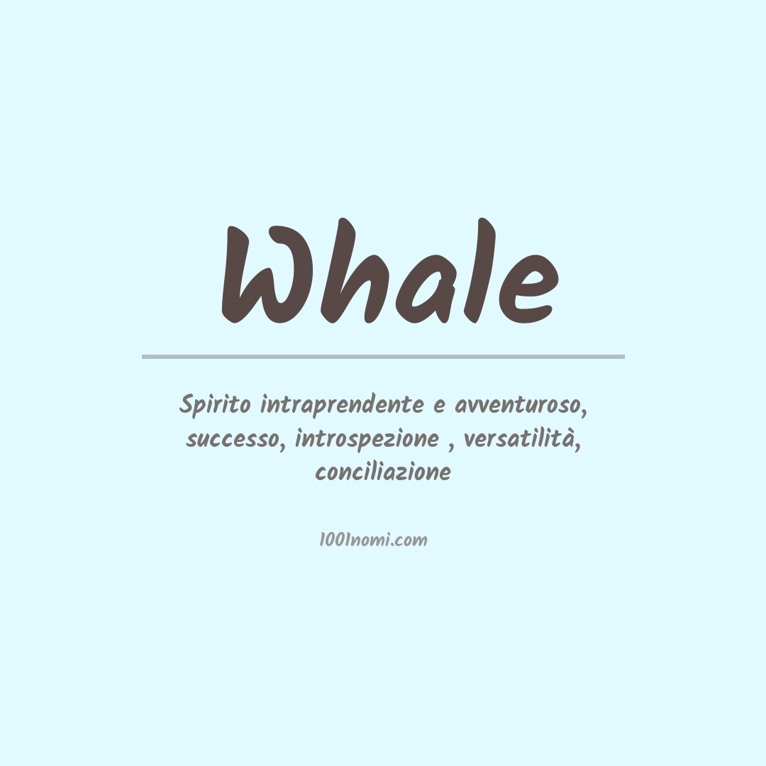 Significato del nome Whale Significato del nome Whale