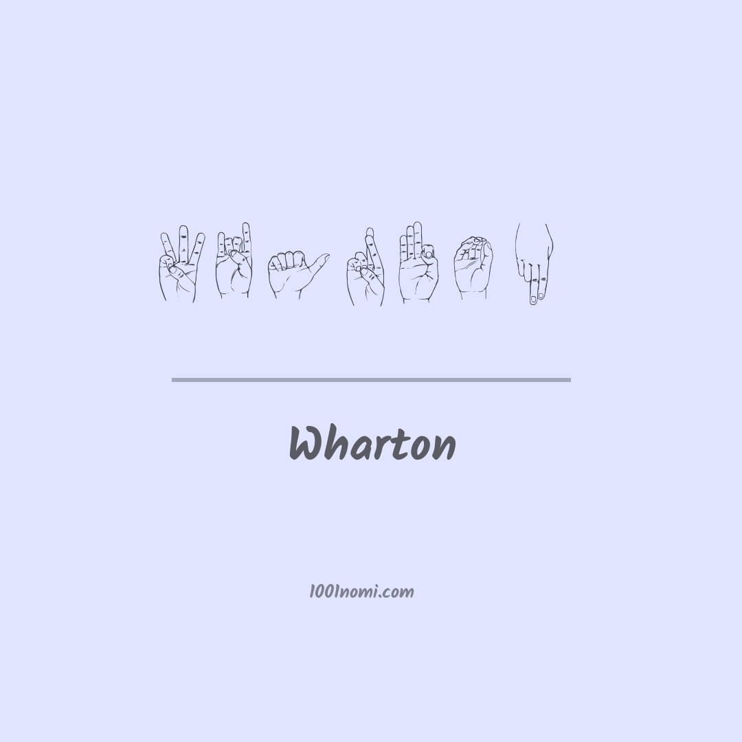Wharton nella lingua dei segni