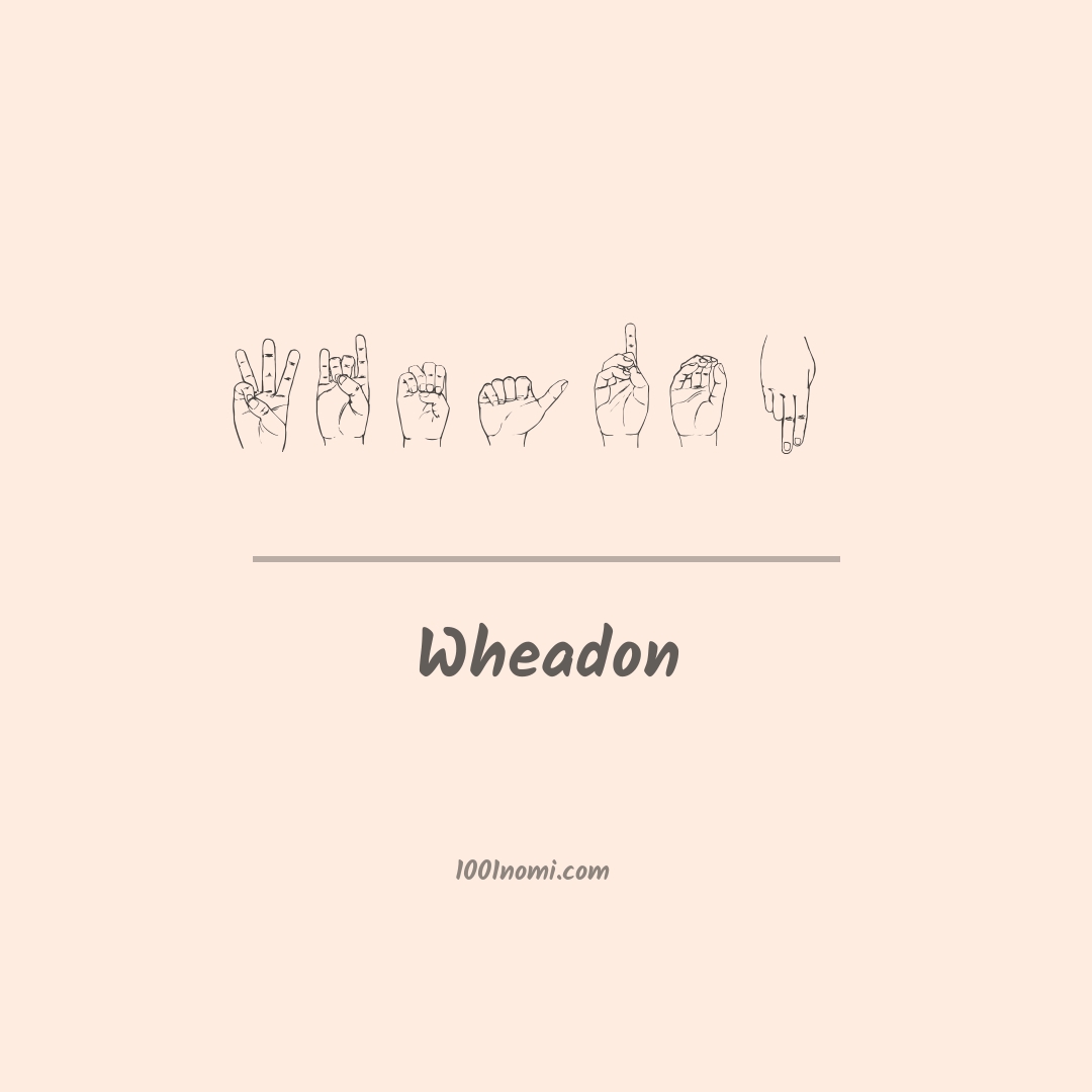 Wheadon nella lingua dei segni
