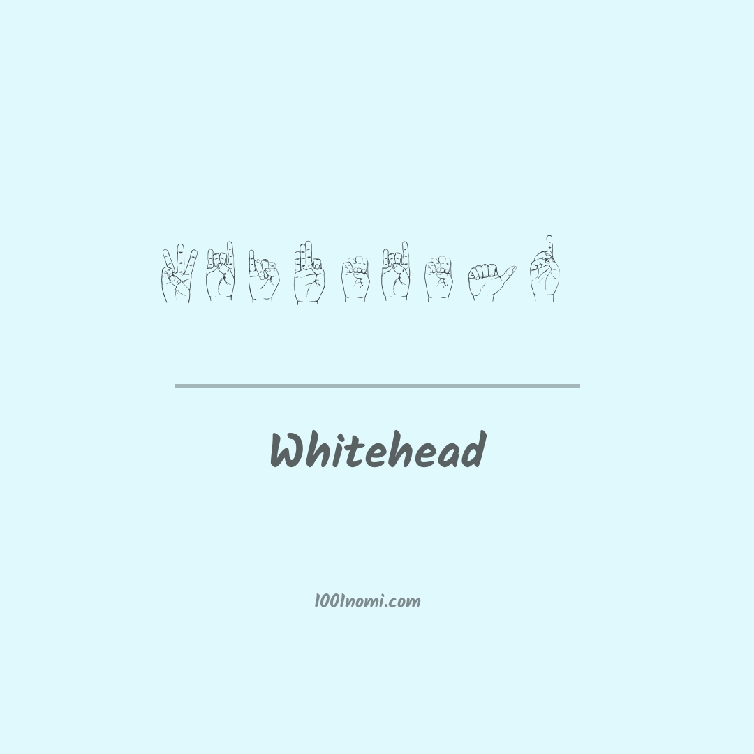 Whitehead nella lingua dei segni