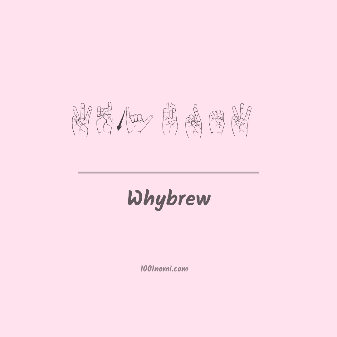 Whybrew nella lingua dei segni