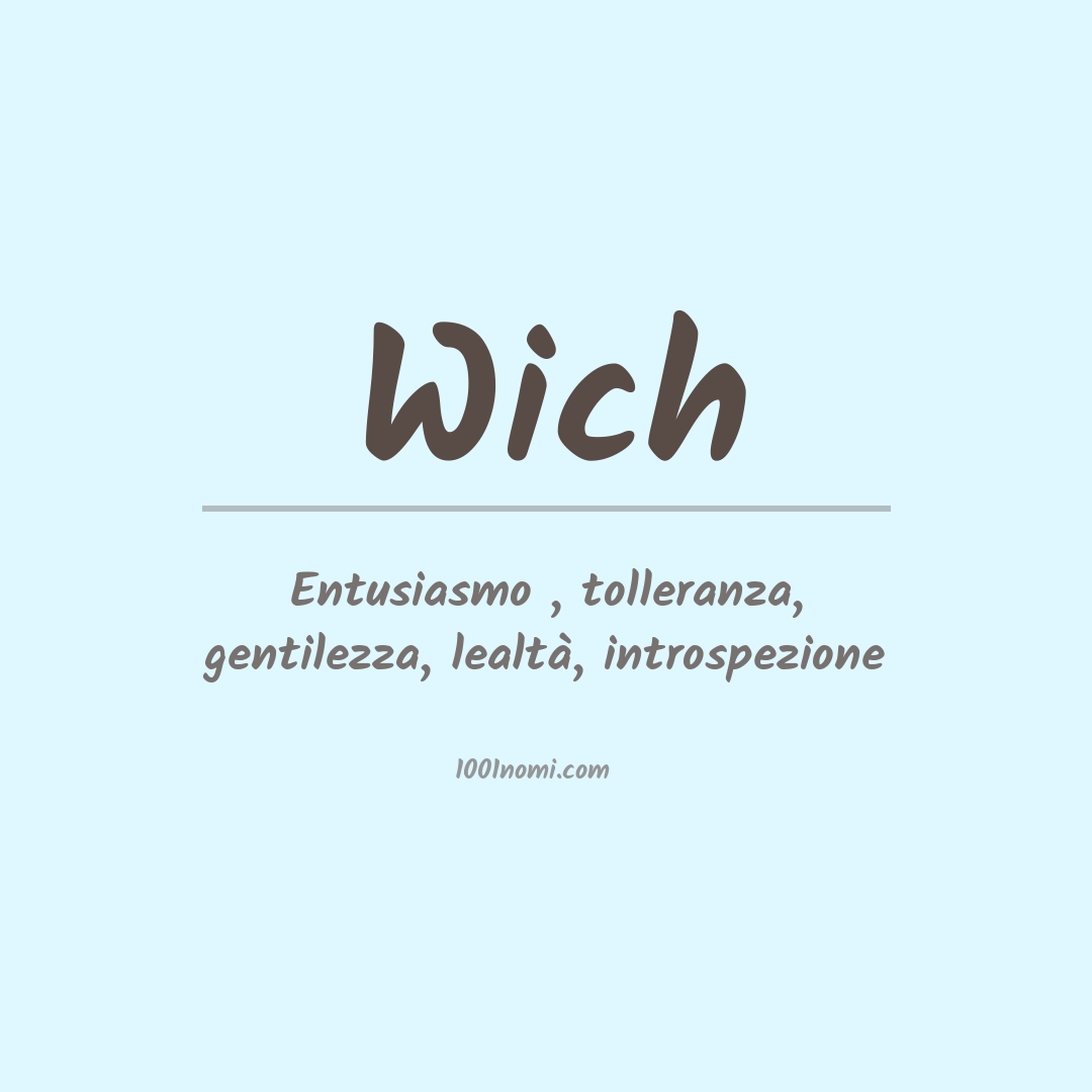 Significato del nome Wich