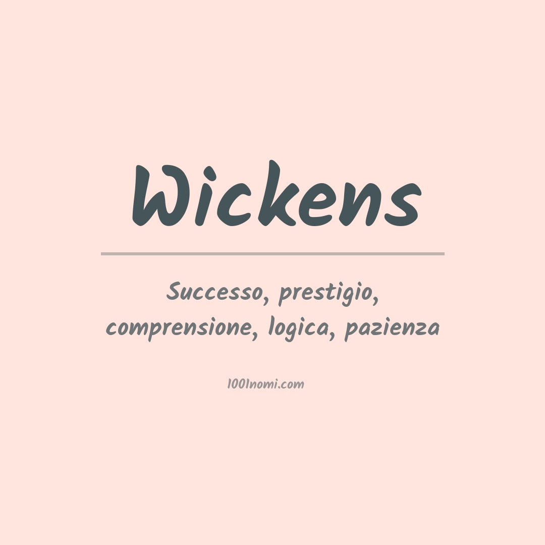 Significato del nome Wickens