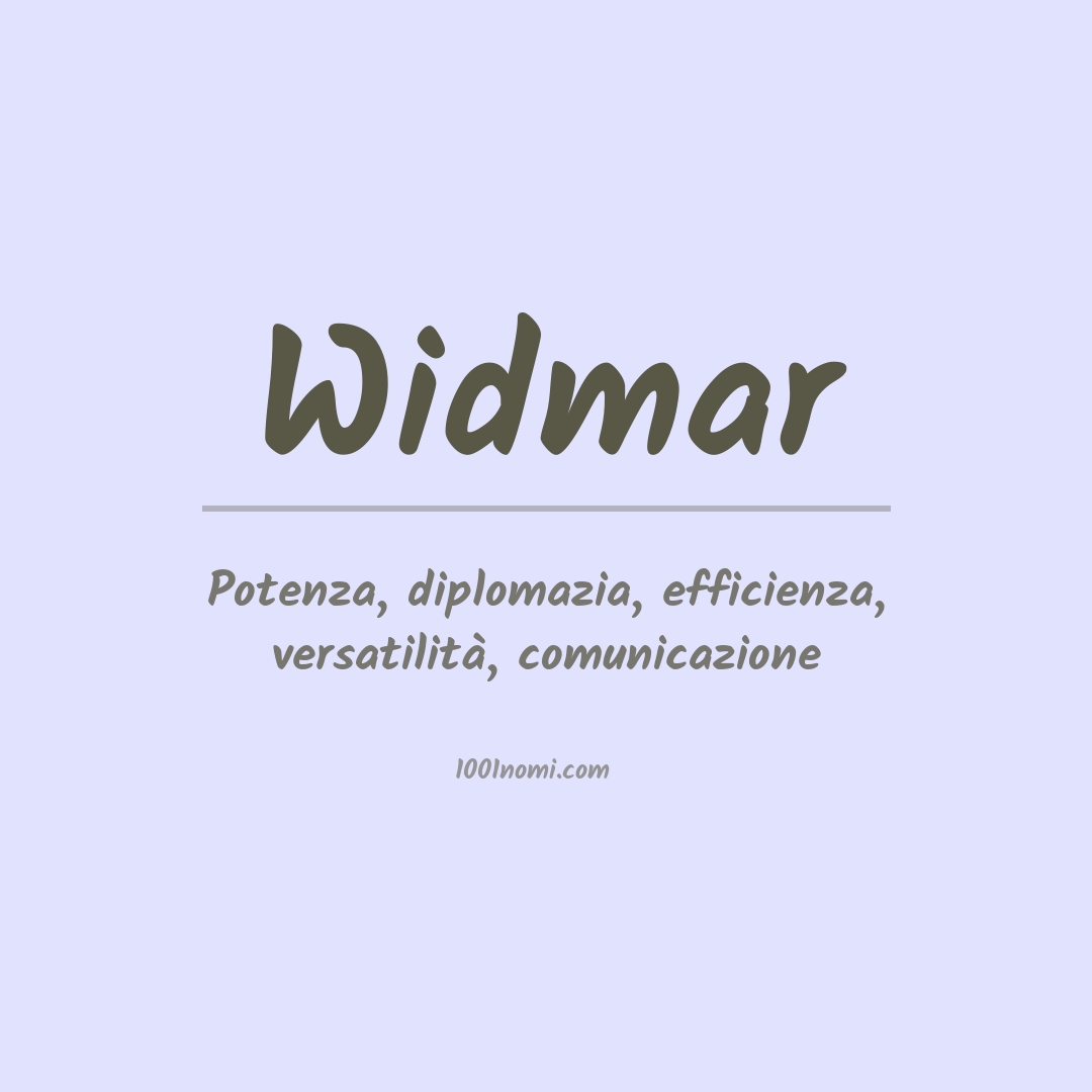 Significato del nome Widmar