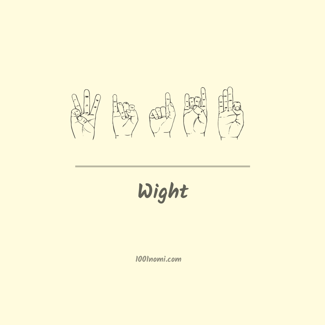 Wight nella lingua dei segni