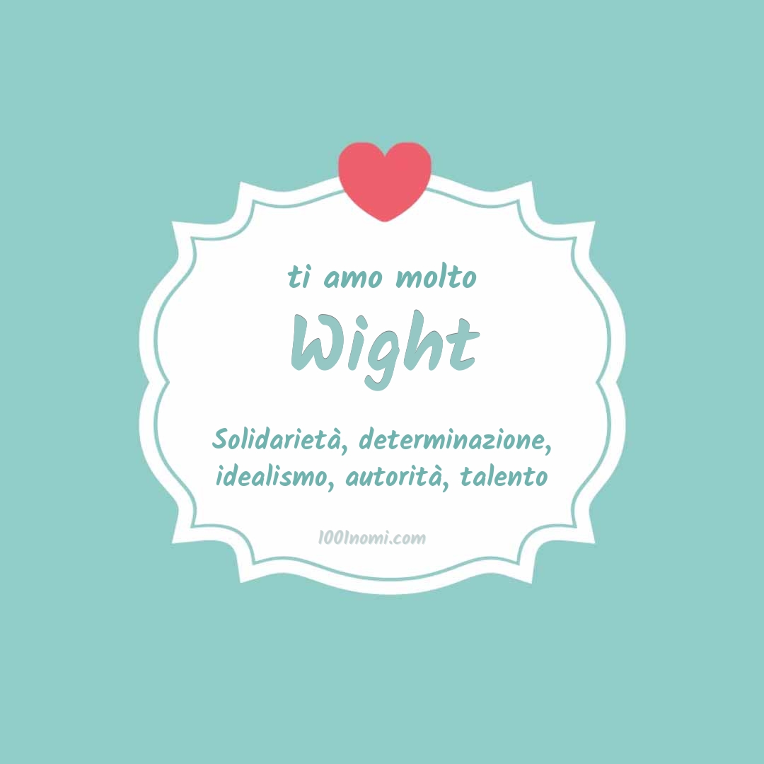 Ti amo molto Wight