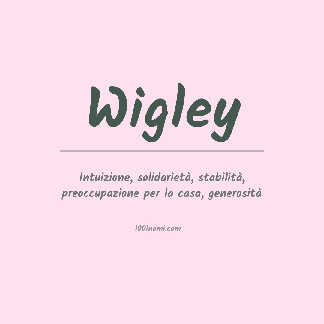 Significato del nome Wigley