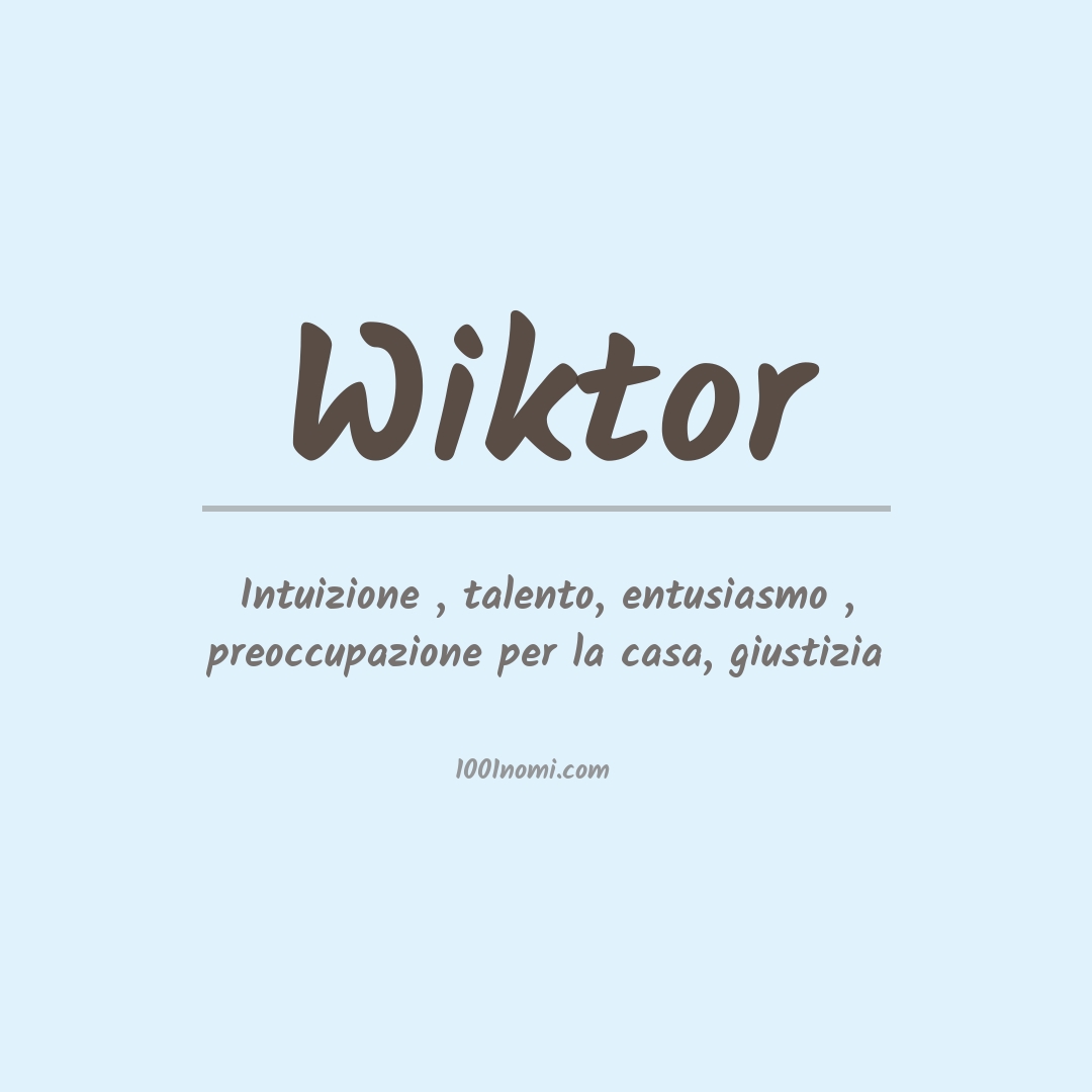 Significato del nome Wiktor Significato del nome Wiktor