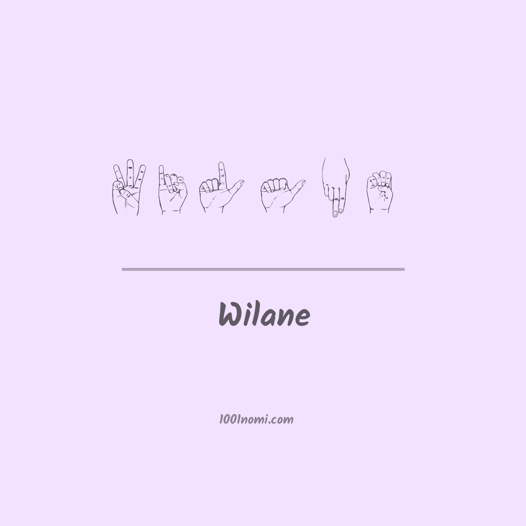Wilane nella lingua dei segni Wilane nella lingua dei segni