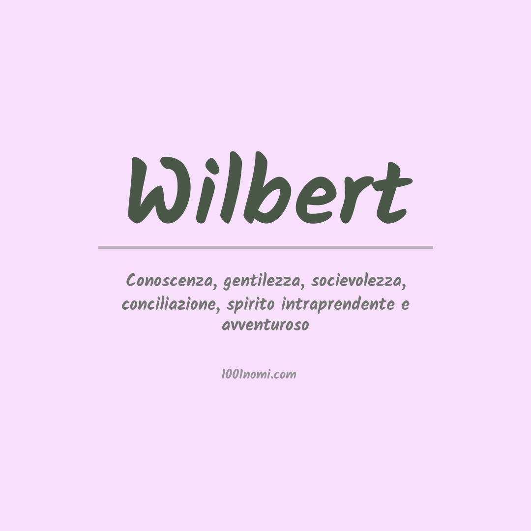 Significato del nome Wilbert