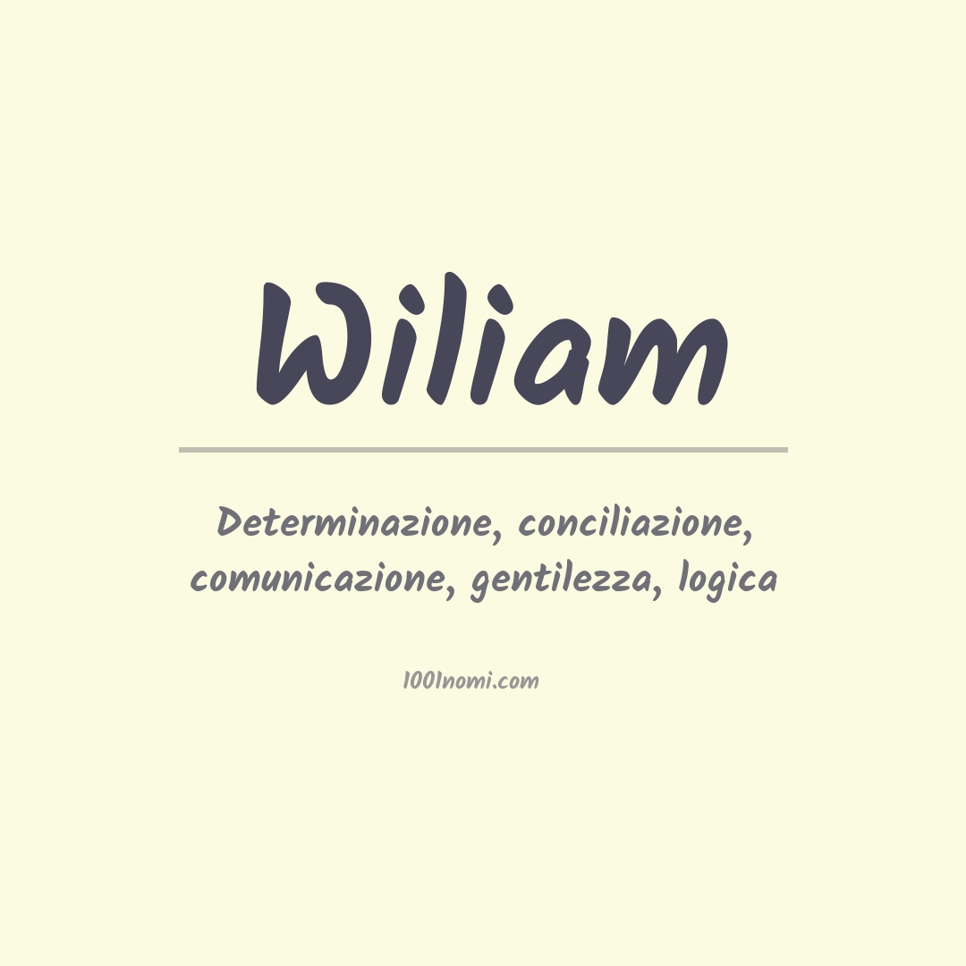Significato del nome Wiliam Significato del nome Wiliam