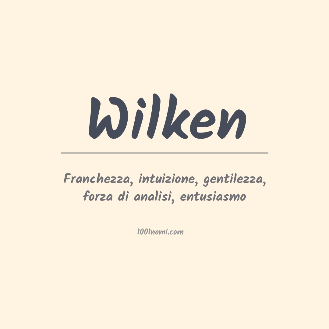 Significato del nome Wilken