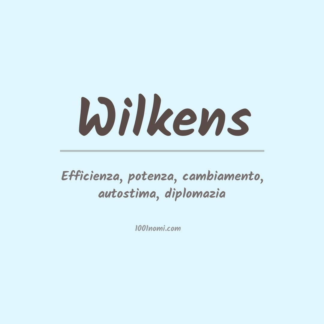 Significato del nome Wilkens